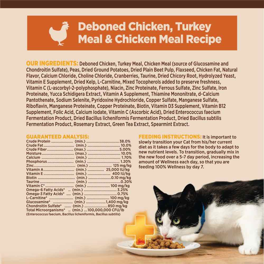 "'FREE TREATS': Wellness CORE+ Indoor Chicken, Turkey & Chicken Meal Indoor Formula Dry Cat Food"