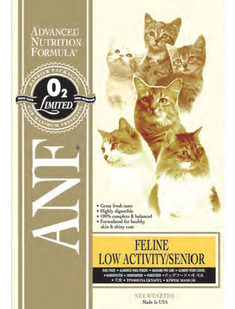 ANF Senior Low Activity Formula Dry Cat Food