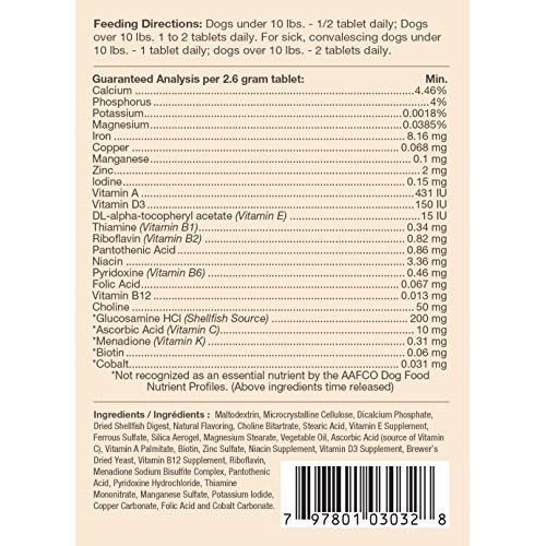 NaturVet VitaPet? SENIOR Daily Vitamins Plus Glucosamine Chewable Tablets 60ct