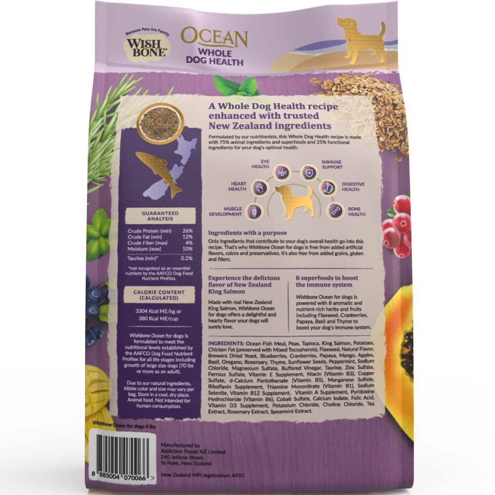 Wishbone Ocean New Zealand King Salmon Grain-Free Dry Dog Food